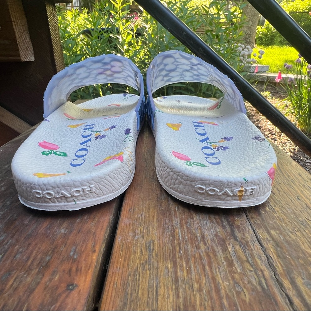 Coach Blue Slide Sandals for Women - Picture 6 of 13